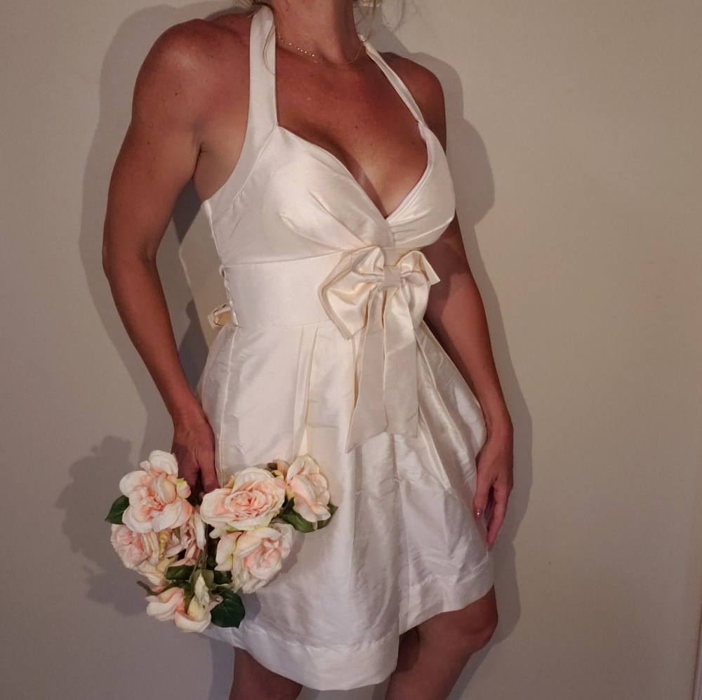 Champagne bow dress